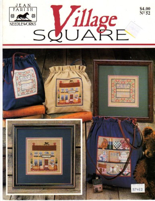 Jean Farish Needleworks Village Square cross stitch leaflet.