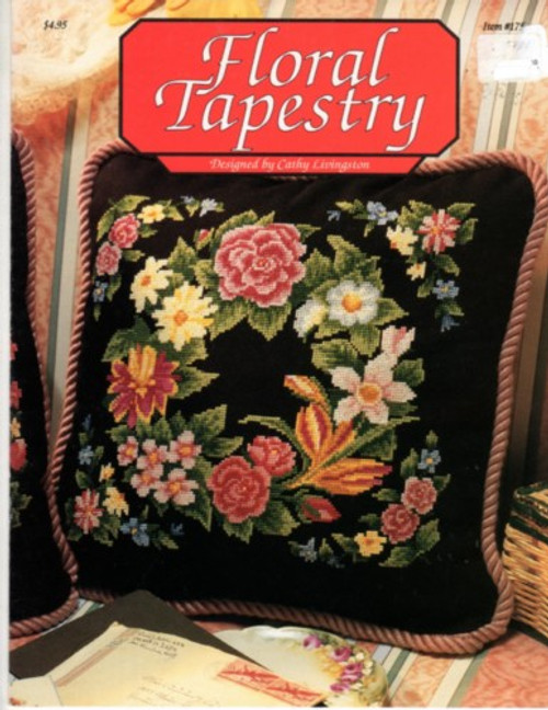 Just Cross Stitch Floral Tapestry Cross Stitch Pattern leaflet. Cathy Livingston. Square and Circle