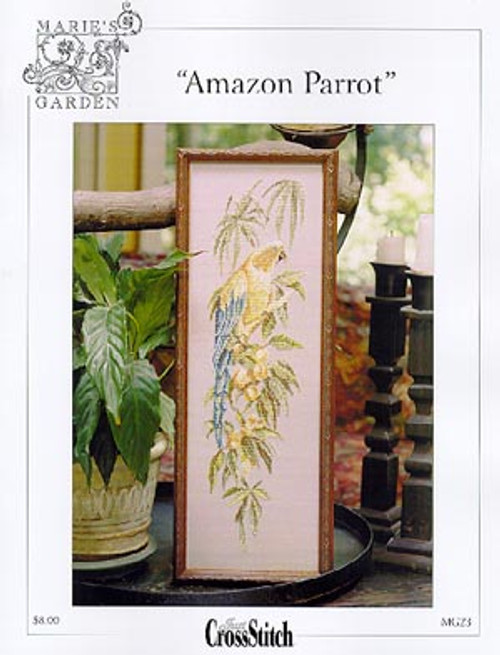 Just Cross Stitch MARIE'S GARDEN AMAZON PARROT Marie Barber