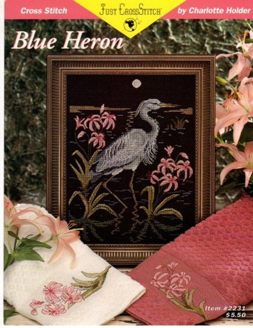 Just Cross Stitch BLUE HERON Charlotte Holder