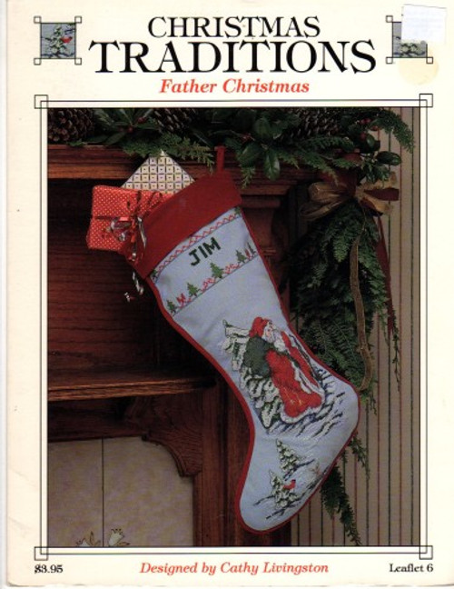 Just Cross Stitch CHRISTMAS TRADITIONS Father Christmas Stocking