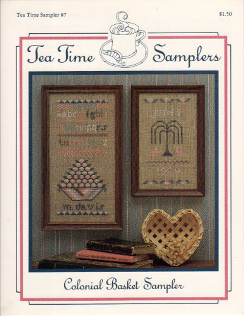 Just Cross Stitch TEA TIME SAMPLERS Colonial Basket Sampler