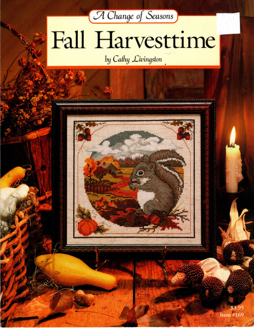 Just Cross Stitch A Change of Seasons Fall Harvesttime counted cross Stitch Pattern leaflet. Cathy Livingston