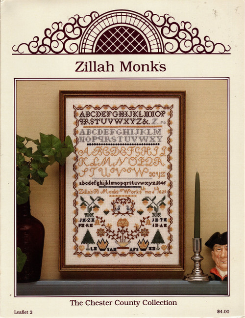 Just Cross Stitch Zillah Monks The Chester County Collection counted Cross Stitch Pattern leaflet