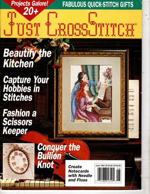 Just Cross Stitch Magazine May/June 1994 cross stitch magazine. Teresa Wentzler In a Garden