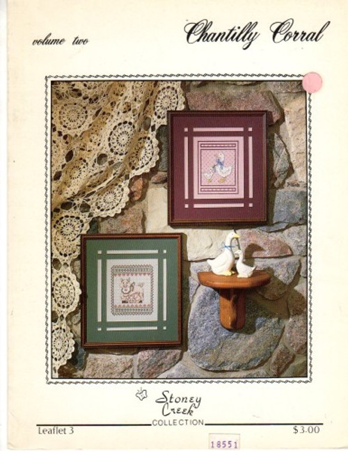 Stoney Creek Chantilly Corral Volume Two Counted cross stitch pattern leaflet. Pigs, Geese.