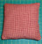 Tiny Tuck Pillow Red and Ecru Homespun.  Cute little fabric pillows to "frame" your needlework.