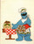 Designs by Gloria & Pat CTW Sesame Street Christmas Designs in Cross Stitch for Paragon Needlecraft Counted Cross Stitch Pattern booklet. Children's Television Workshop Muppets by Jim Henson. Cookie Monster Baking, Bert in Wreath, Ernie in Wreath, Christmas Tree Group Scene, Big Bird Advent Calendar, Cookie Monster in Wreath, Oscar the Grouch in Wreath, Barkley, Group Scene in Sleigh