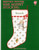 Green Apple Miss Moppet Stocking by Beatrix Potter cross stitch leaflet. Adapted by Jeanne Bowers