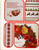 Crafts from Current Christmas Stitchin counted cross stitch booklet. Charted Designs for the Holidays. Nativity, Angel, Noel, Santa's Visit, Della Robbia Wreath, Poinsettia Border, Reindeer border, Holly Border, Ornament Border, Geometric Border, Christmas Tree Border, Flower border, Geometric Block Border, Wrapped in Ribbon Critter, Deer and Bunny, Cardinal, Raccoon in a Wreath, Wolf Pup, Twas the Night Before Christmas, Heart Ornament, Christmas Tree Ornament, Stocking Ornament, Wreath Ornament, alphabet for personalization