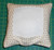 Small Tuck Pillow White with Gold Stars print cotton fabric