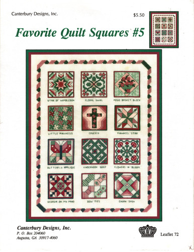 Canterbury Designs FAVORITE QUILT SQUARES #5