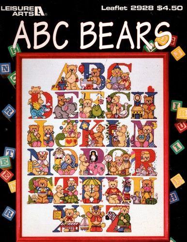 Leisure Arts ABC BEARS Jo Hunt for Design Works Crafts