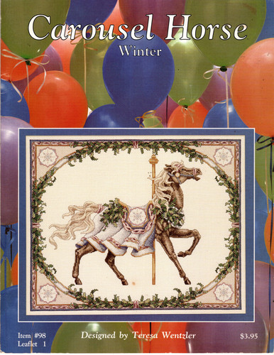 Just Cross Stitch CAROUSEL HORSE Winter Teresa Wentzler