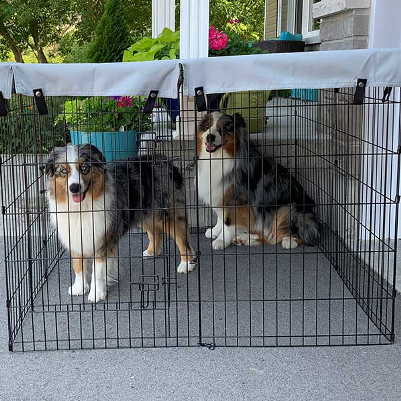 Dog exercise pen top cover