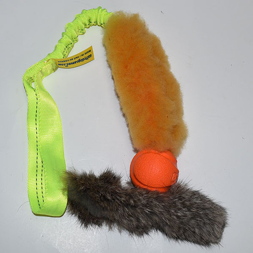 Agility tug toy - Non-toxic sheep shearling, Chuckit! Fetch ball and rabbit tail.
Agility tug toy - Non-toxic sheep shearling, Chuckit! Fetch ball and rabbit tail.