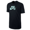Nike DF SB Icon Speckle Mens Shirt - Black / Black / Crystal Mint