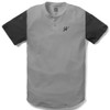 HUF SCRIPT HENLEY Shirt - Athletic Heather / Black
