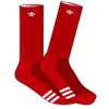 Adidas Originals Men's 3-Stripe Crew Skate Socks - Scarlet White