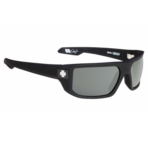 Spy MCCOY - Soft Matte Black with Happy Grey Green Polarized Sunglasses