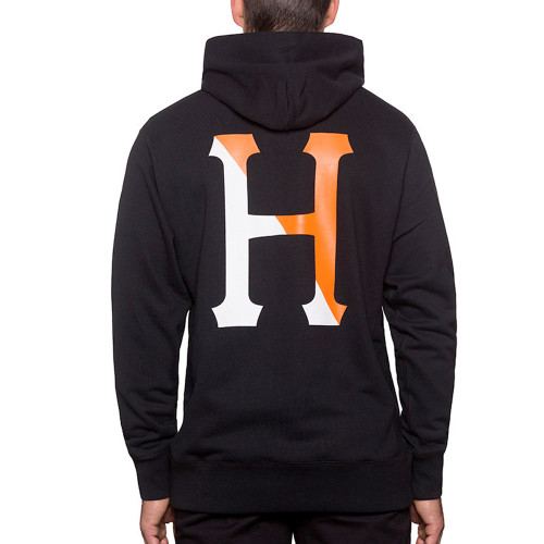 HUF Two Tone Classic H Mens Pullover Hoodie - Black