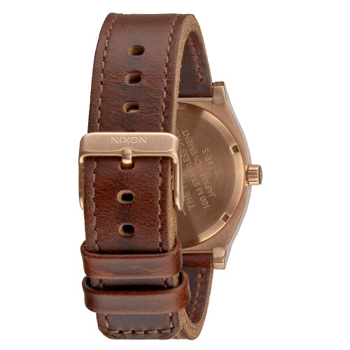 Nixon TIME TELLER Rose Gold with Gunmetal with Brown Watch