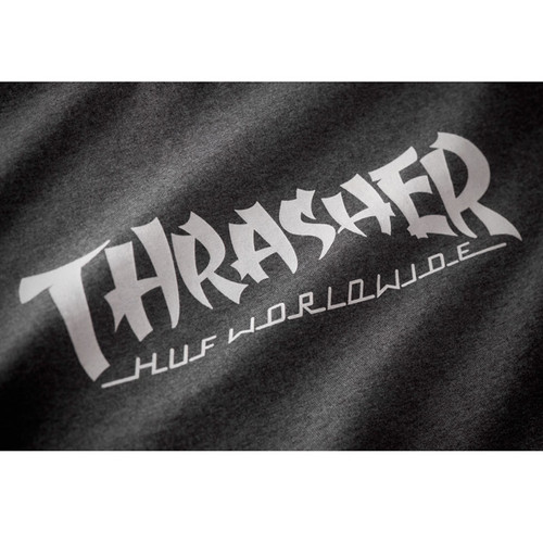 HUF X Thrasher Asia Tour Mens T-Shirt - Charcoal Heather