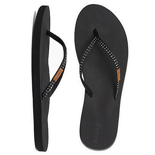 Reef Slim Ginger Stud Womens Sandals - Black