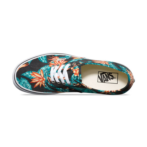 Vans AUTHENTIC (Vintage Aloha) Black / True White Skateboard Shoes