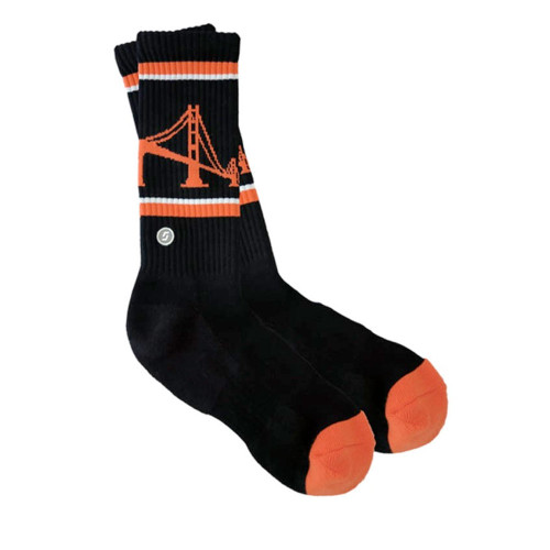 San Francisco Skyline Socks  - Black / Orange
