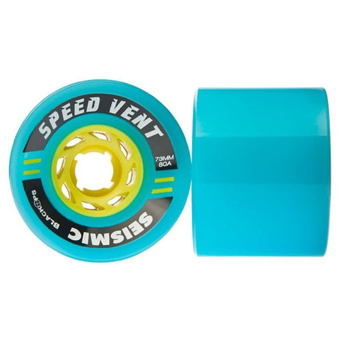 Seismic Longboard Wheels Speed Vent - Translucent Sky Blue 73mm 80A - Set of 4