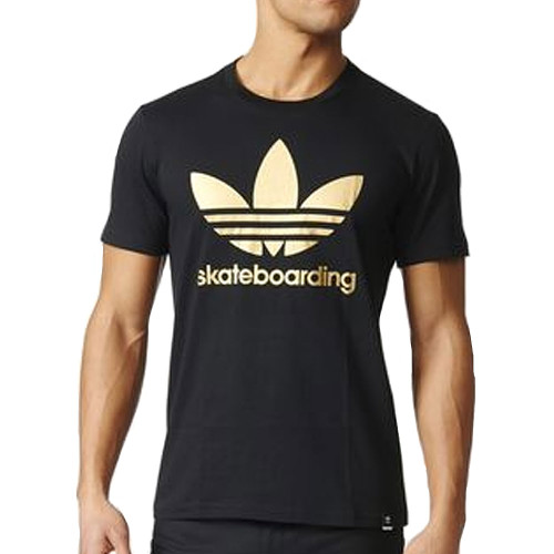 Adidas Clima 3.0 Solid T-Shirt - Black / Metallic Gold