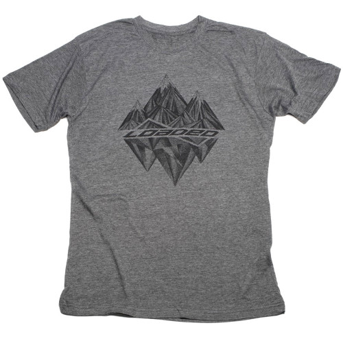 Loaded Pixel Mountain Mens T-Shirt - Charcoal Heather