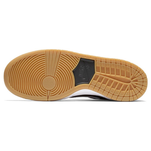 Nike SB Zoom Dunk Low Pro Black / White-Gum Light Brown Skate Shoes
