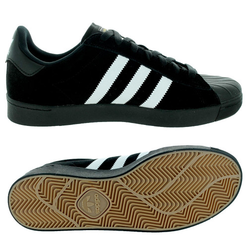 Adidas Superstar Vulc ADV Black / White / Black Skate Shoes 1