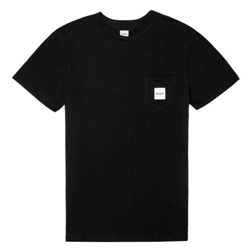 HUF BOX LOGO Pocket Tee - Black