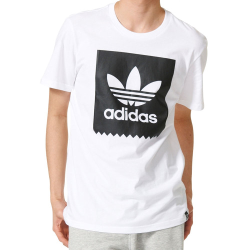 Adidas Black Bird Logo Fill Mens Shirt - White / Black