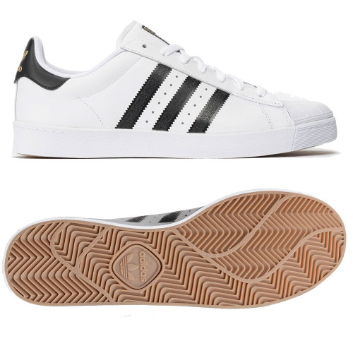 Adidas Superstar Vulc ADV White / Black / White Skate Shoes