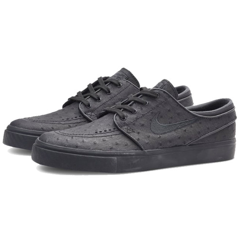 Nike SB Zoom Stefan Janoski Leather Black / Black / Anthracite Skate Shoes