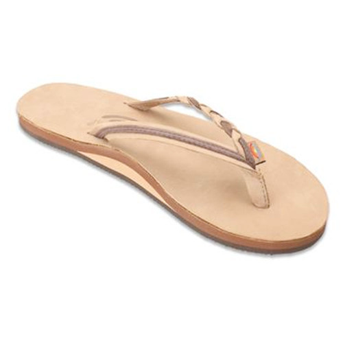 Rainbow Flirty Braidy Single Layer Premier Leather Sierra Expresso Ladies Sandals