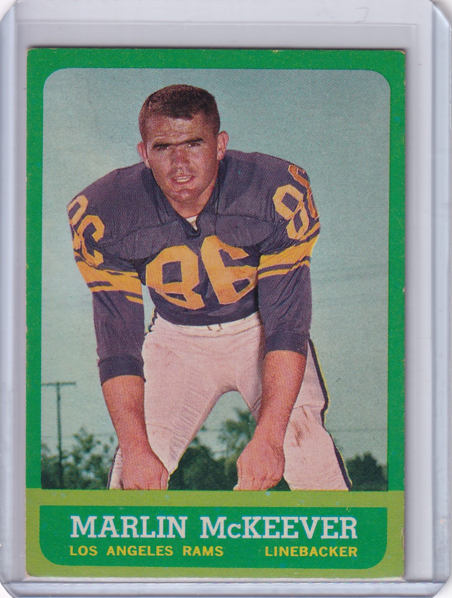 1963 Topps Football #46 Marlin McKeever - Los Angeles Rams ...