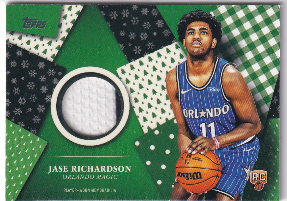 2025 TOPPS HOLIDAY #HR-21 JASE RICHARDSON PATCH- ORLANDO MAGIC