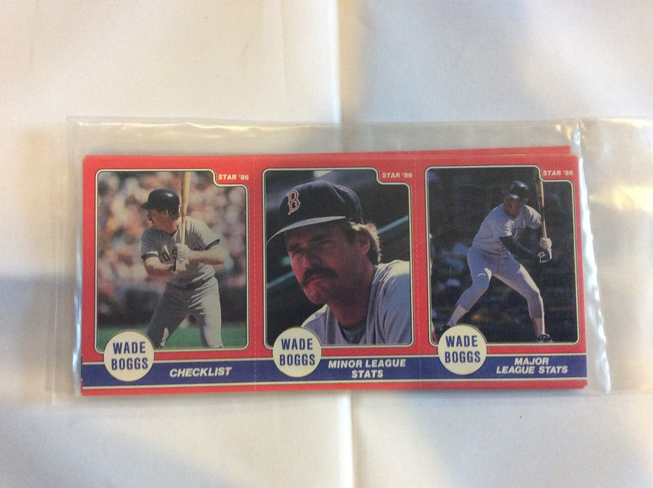 1986 Star Company Wade Boggs Boston Red Sox Panel 24 Card Set