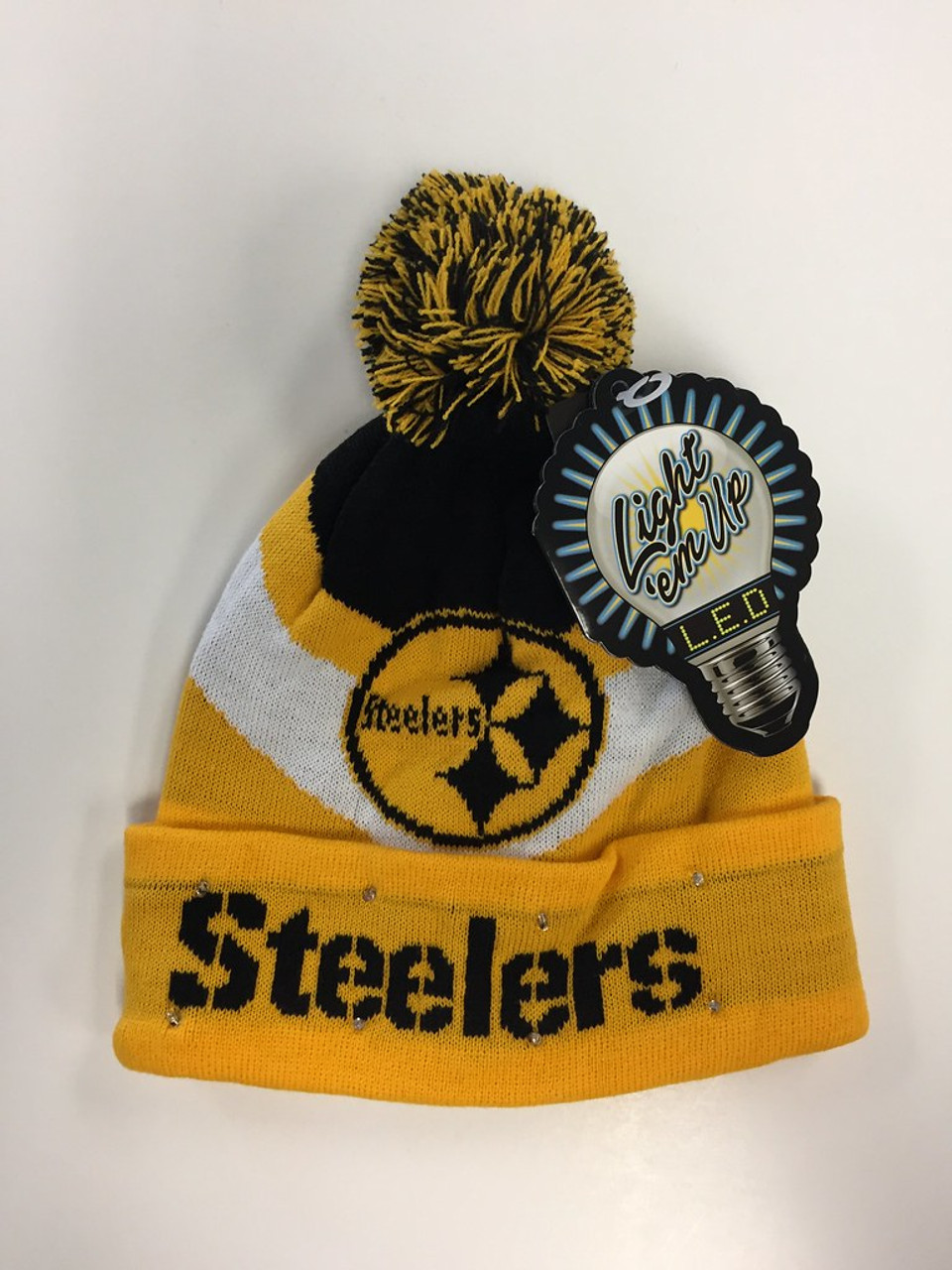 FOCO Adult's NFL Pittsburgh Steelers Light Up Beanie – Fanletic