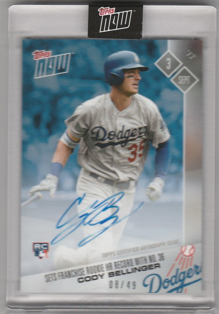 Autographed Los Angeles Dodgers Cody Bellinger 2017 Topps