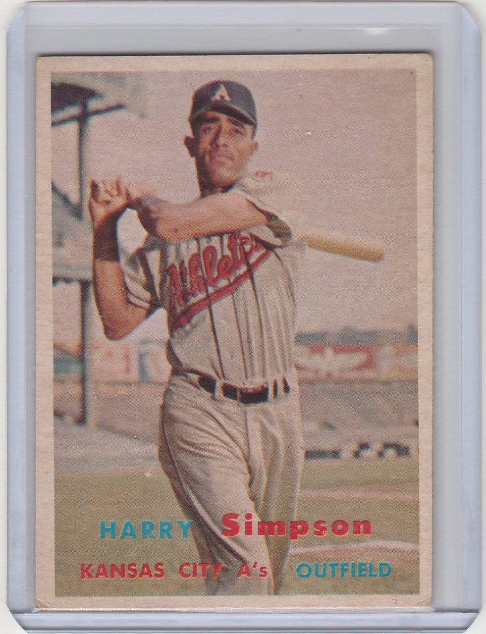 Harry Simpson 1956 Topps #239 Kansas City Athletics EX