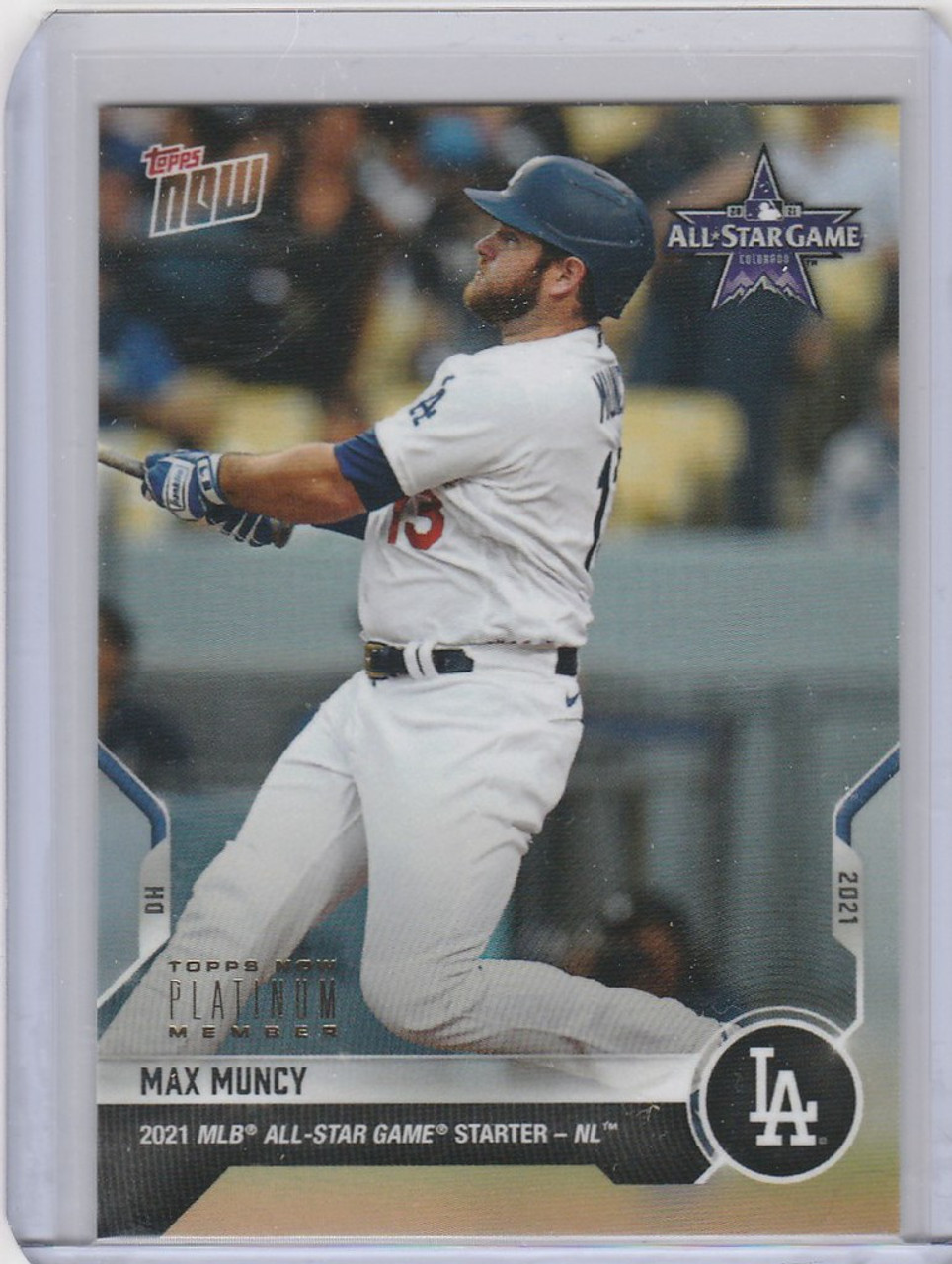 2021 Topps Now Platinum All-Star Game #ASG-18 Max Muncy Los Angeles Dodgers  - Sportsamerica Sports Cards