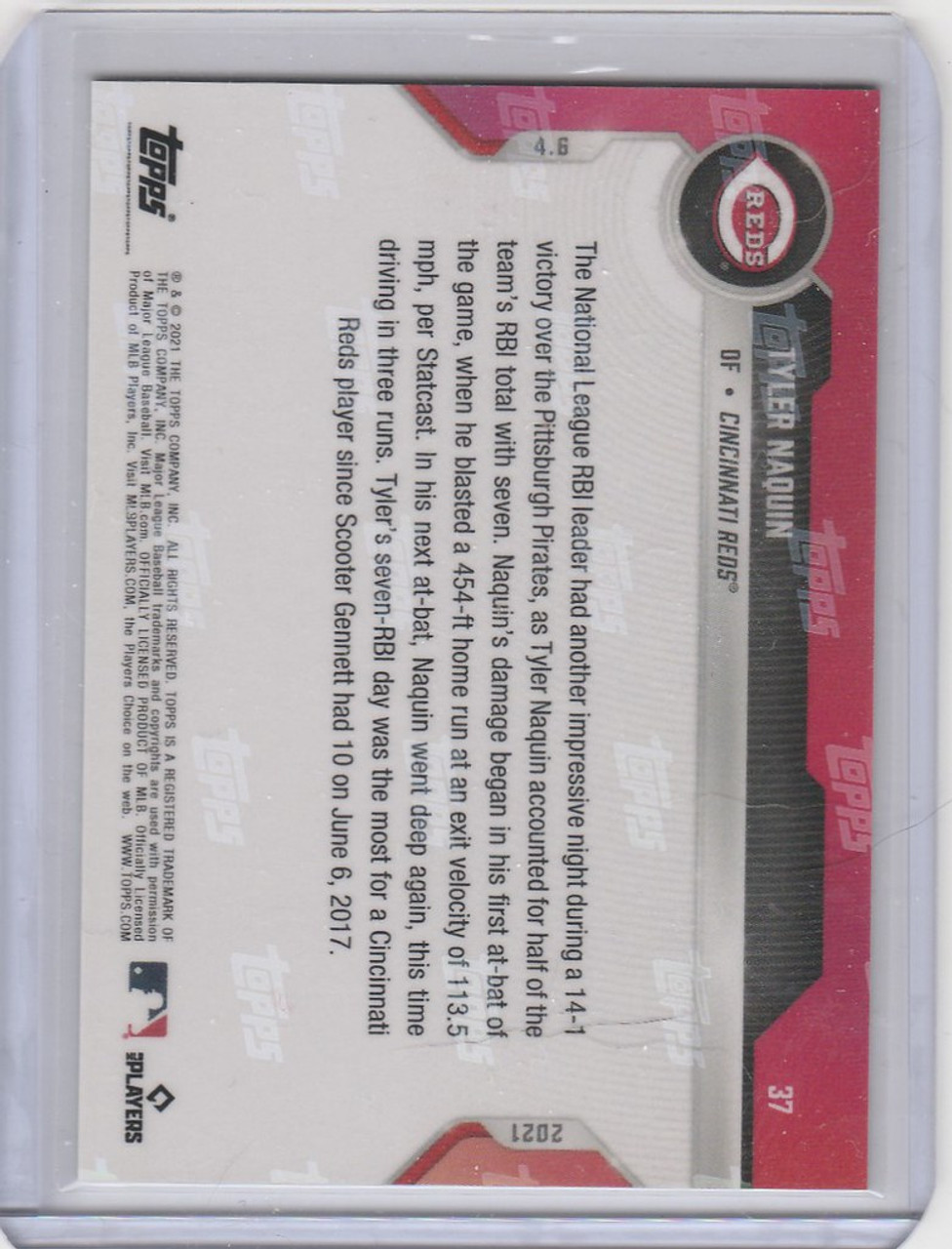 2021 Topps Now #37 Tyler Naquin Base Card