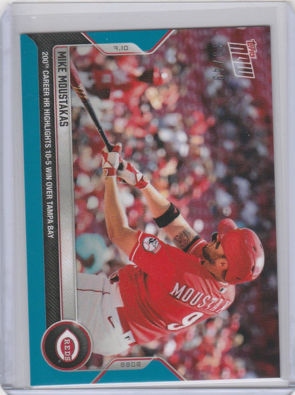 2022 TOPPS NOW PARALLEL #506 MIKE MOUSTAKAS CINCINNATI REDS 30/49 -  Sportsamerica Sports Cards