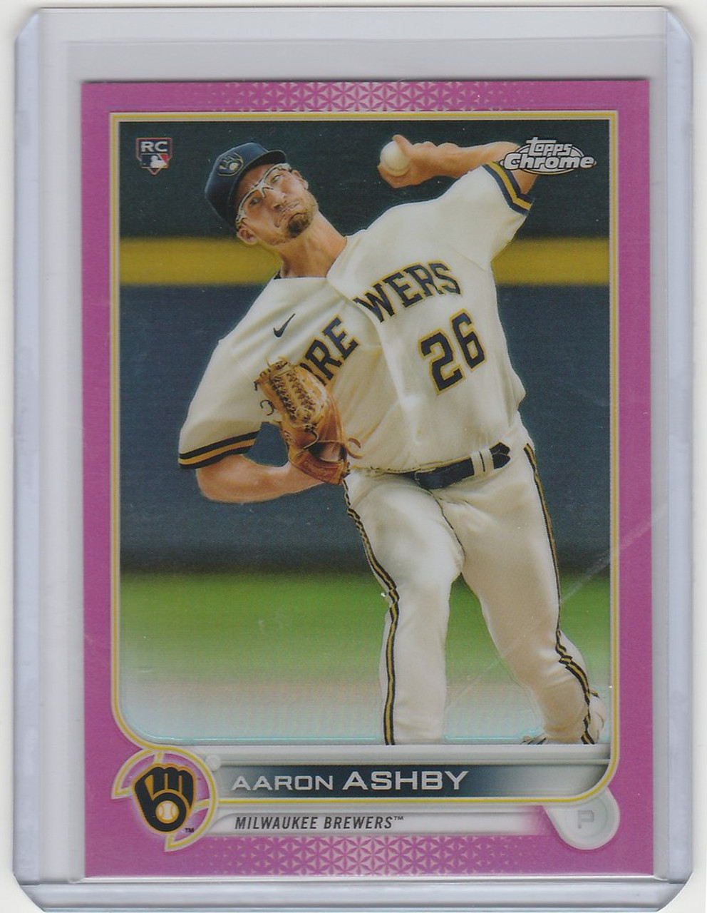 2022 Topps Chrome Pink #80 Aaron Ashby - Milwaukee Brewers RC -  Sportsamerica Sports Cards